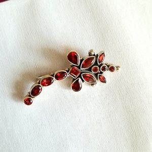 Garnet brooch & 925 silver
